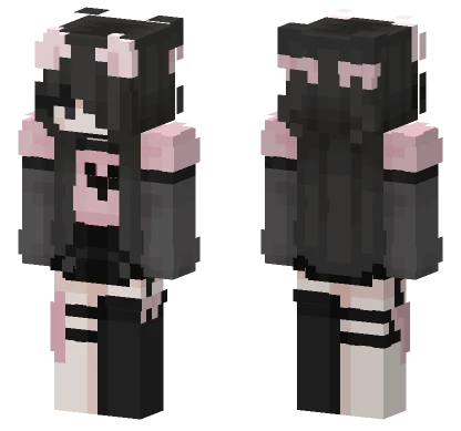 Kitty Egirl Minecraft skin