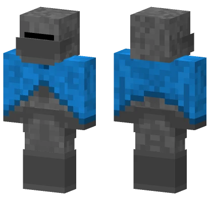 Knight With Scarf Blue Minecraft skin