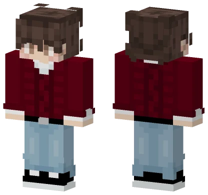 Knit Sweater Red Boy Minecraft skin