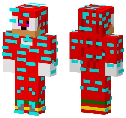 Knuckles Sonic Frontiers Minecraft skin