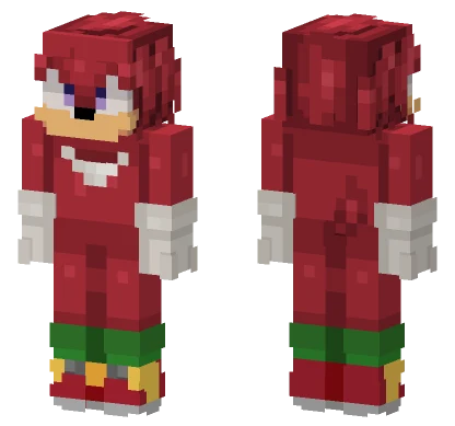 Knuckles The Echidna Minecraft skin
