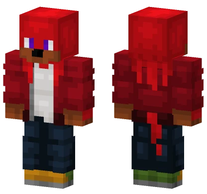Knuckles The Echidna Minecraft skin