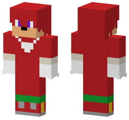 Knuckles The Echidna Minecraft skin