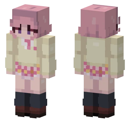 Kofuku Pink Hair Minecraft skin