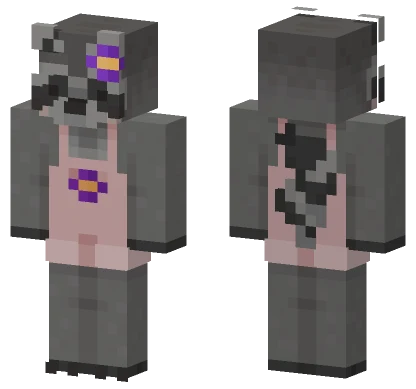 Kota Raccoon Flower Minecraft skin