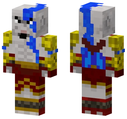 Kratos With Blue Stripe Minecraft skin