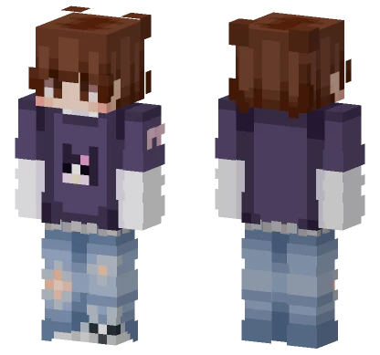 Kuromi Boy Fit Minecraft skin