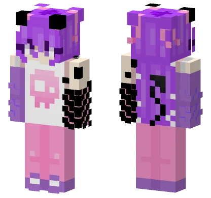 Kuromi Girl Minecraft skin