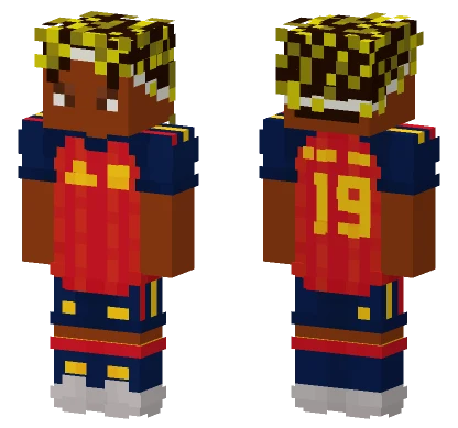 Lamine Yamal 2026 Spain Suit Minecraft skin