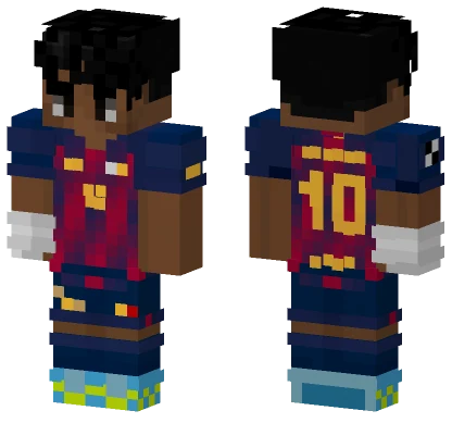 Lamine Yamal Hair Black Minecraft skin