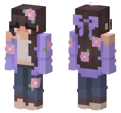 Lavender Blossom Dress Minecraft skin