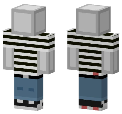Levi Striped Shirt Shoes Minecraft skin