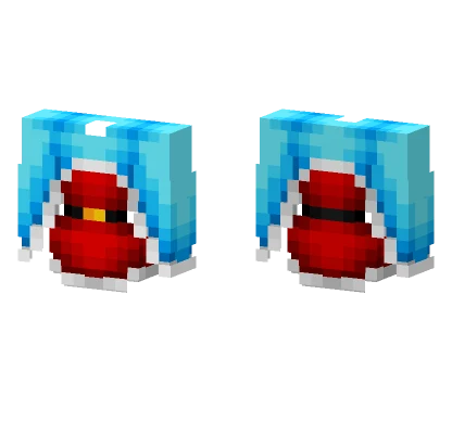 Light Blue Cape Red Dress Minecraft skin