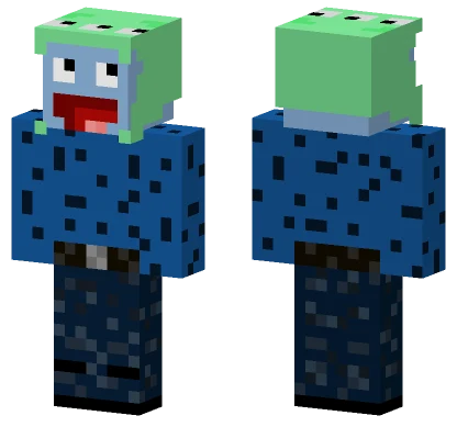 Light Blue Face Avatar Minecraft skin