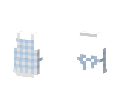 Light Blue Gingham Apron Minecraft skin