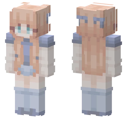 Light Blue Girl Minecraft skin