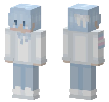 Light Blue Hair Girl Minecraft skin