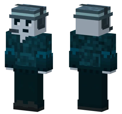 Light Blue Hooded Figure Minecraft skin