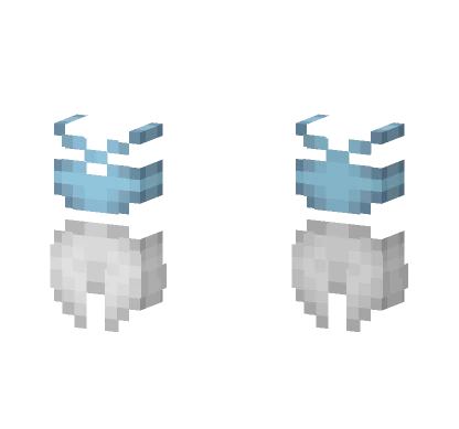 Light Blue Top White Skirt Minecraft skin
