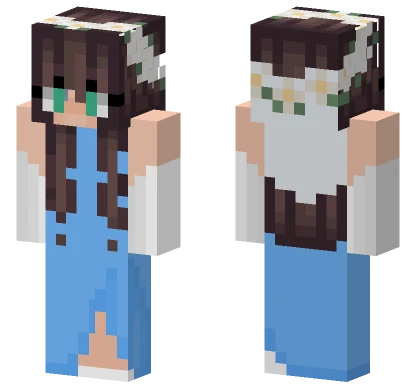 Light Blue Wedding Dress Minecraft skin