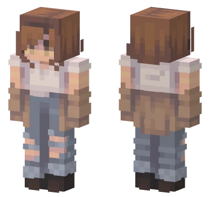 Light Brown Hair Girl Minecraft skin