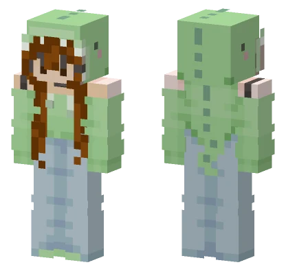 Light Green Dino Minecraft skin
