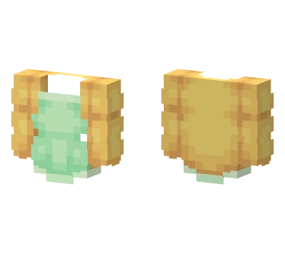 Light Green Dress Gold Coat Minecraft skin