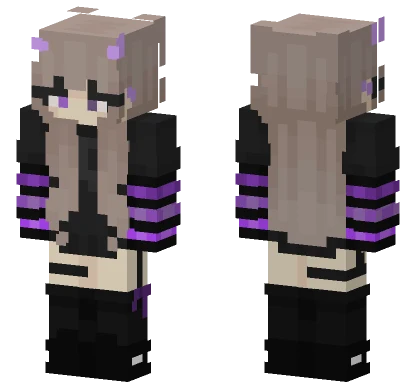 Lilac Egirl Devil Minecraft skin