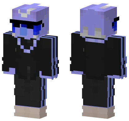 Lilac Hooded Figure Minecraft skin