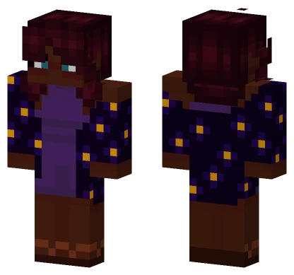 Lilac Jumper Flower Cardigan Minecraft skin
