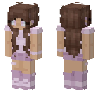 Lilac Pink Summer Girl Minecraft skin