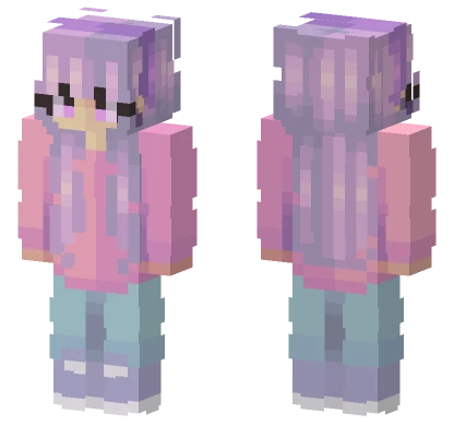 Lilac Stars Girl Minecraft skin