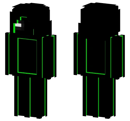 Lime Black Robot Minecraft skin