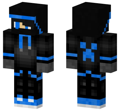 Lime Blue Hood Minecraft skin