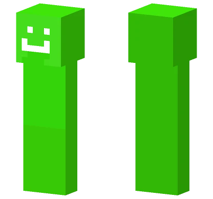 Lime Green Smiley Face Minecraft skin