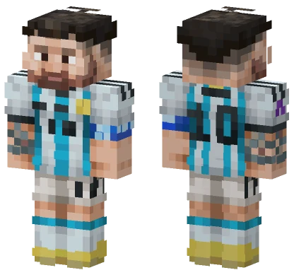 Lionel Messi Footballer Minecraft skin