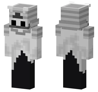 Little Ghost Samurai Monochrome Minecraft skin