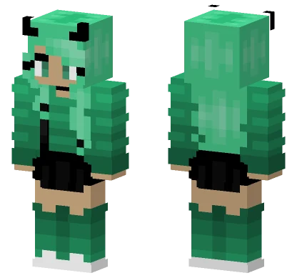 Little Green Girl Skirt Minecraft skin