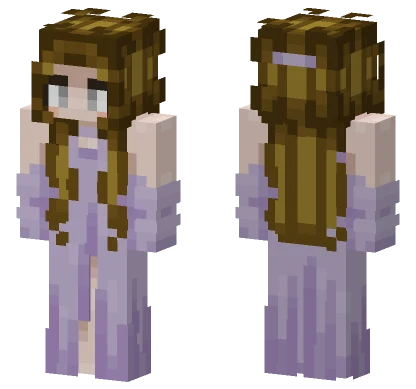 Liya Purple Dress Minecraft skin