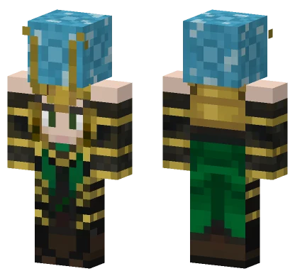 Loki Stealing Tesseract Minecraft skin