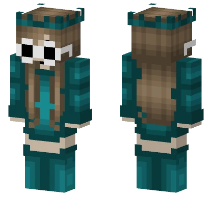 Long Dark Cyan Outfit Minecraft skin
