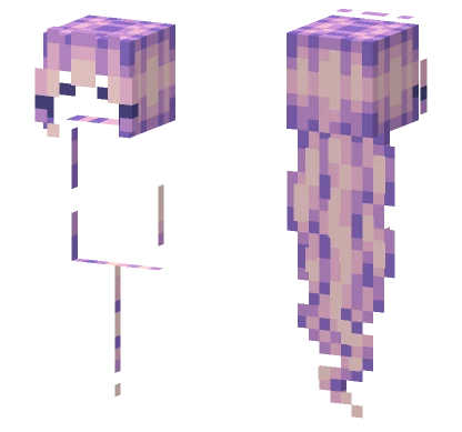 Long Pink Hair Base Minecraft skin