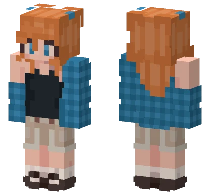 Lovely Flannel Girl Minecraft skin
