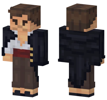 Ludwig Ahgren Matching One Piece Minecraft skin