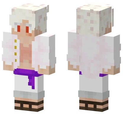 Luffy Gear 5 Minecraft skin