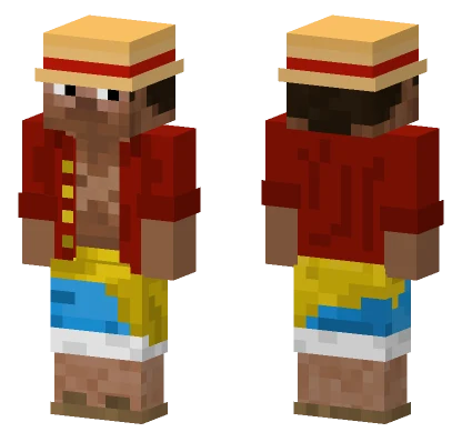 Luffy Steve Minecraft skin