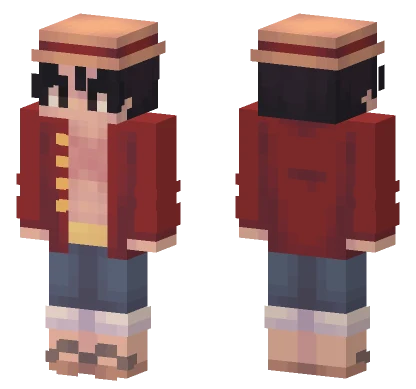 Luffy Straw Hat Minecraft skin