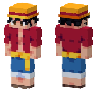 Luffy Straw Hat Minecraft skin