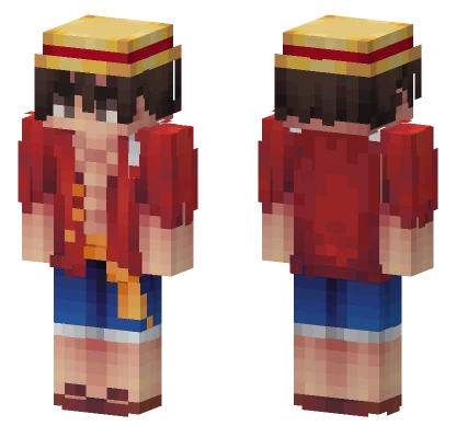 Luffy Straw Hat Minecraft skin