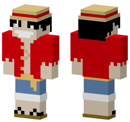 Luffy Straw Hat Pirate Minecraft skin